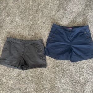 Stylish Women's Shorts Set - Gray and blue
